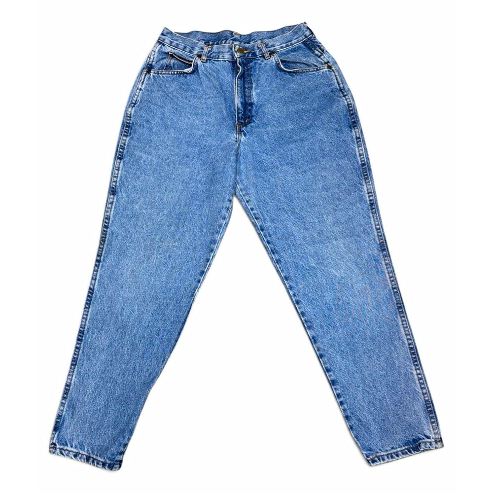 Vintage 80s Chic Jeans High Waisted Mom Tapered Leg Light Denim Made In USA